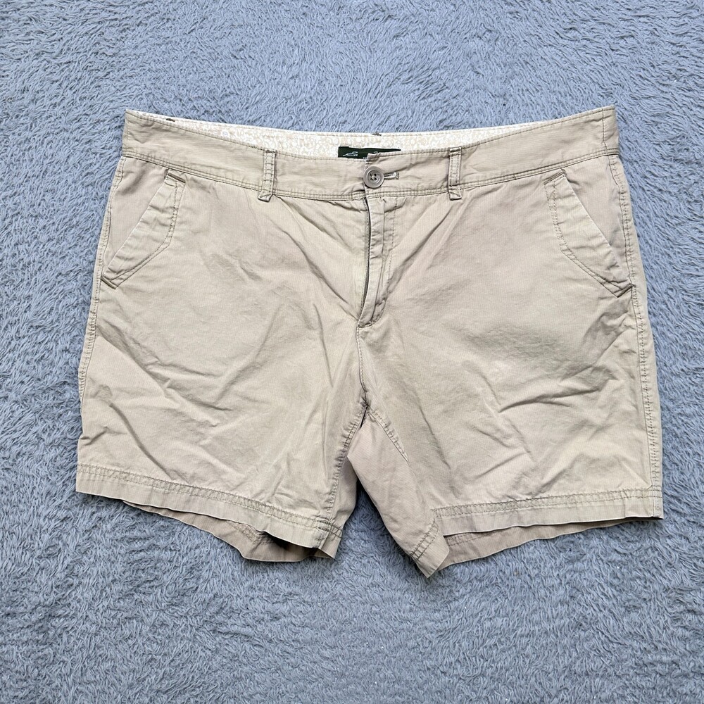 Eddie Bauer Shorts Womens 14 Beige Hiking Stretch Casual High Rise